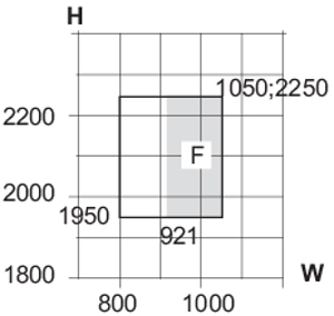 Min/max-mål, indadgående brand-pladedøre, træ